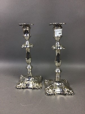 Lot 588 - A COLLECTION OF SILVER PLATED ITEMS