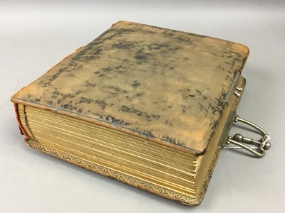 Lot 597 - A LEATHER BOUND PHOTOGRAPH ALBUM AND THREE OTHERS