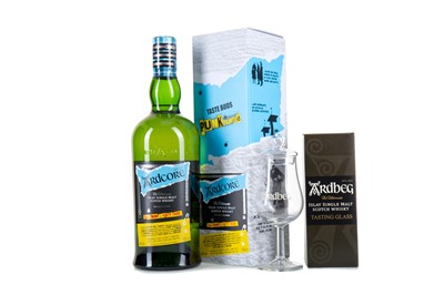 Lot 216 - ARDBEG ARDCORE FEIS ILE 2022 AND BRANDED GLASS