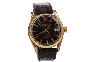 Lot 836 - A ROLEX OYSTERDATE PRECISION GOLD PLATED AUTOMATIC WRIST WATCH