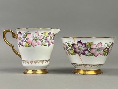 Lot 64 - A ROYAL STAFFORD 'CLEMATIS' PATTERN TEA SERVICE AND OTHERS