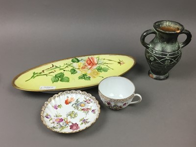 Lot 73 - A ROYAL DOULTON DICKENS WARE RECTANGULAR DISH AND OTHER CERAMICS