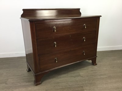 Lot 197 - A MAHOGANY CHEST AND ANOTHER