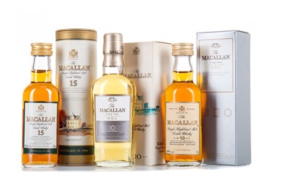 Lot 213 - 3 MACALLAN MINIATURES -  INCLUDING 1984 15 YEAR OLD