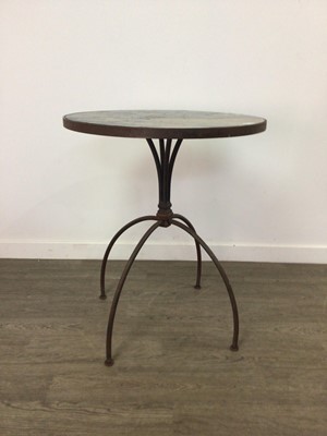 Lot 116 - A METAL CIRCULAR GARDEN TABLE