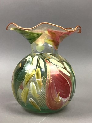 Lot 48 - TWO STRATHEARN OVIOD VASES AND OTHER GLASS ITEMS