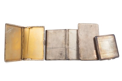 Lot 125 - FOUR SILVER CIGARETTE CASES