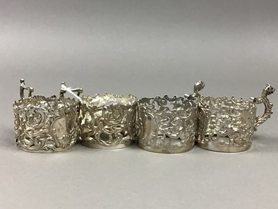 Lot 54 - SIX SILVER CUP HOLDERS