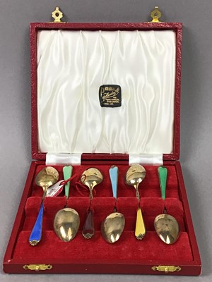Lot 43 - TWO SETS OF SILVER COFFEE SPOONS