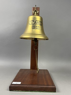 Lot 41 - A REPRODUCTION SHIP'S BRASS BELL