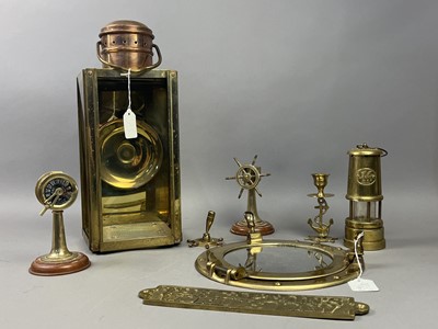 Lot 36 - SHIPPING INTEREST- A LANTERN AND OTHER ITEMS
