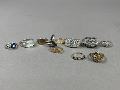 Lot 59 - A GROUP OF GOLD AND OTHER DRESS RINGS