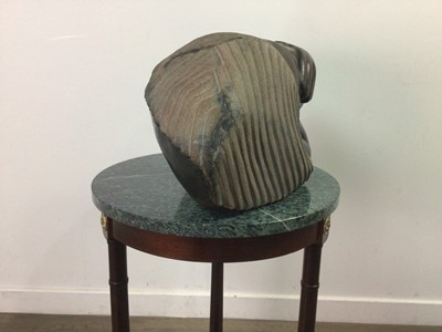 Lot 64 - SWORN TO SILENCE, A STONE SCULPTURE BY RONNIE DONGO