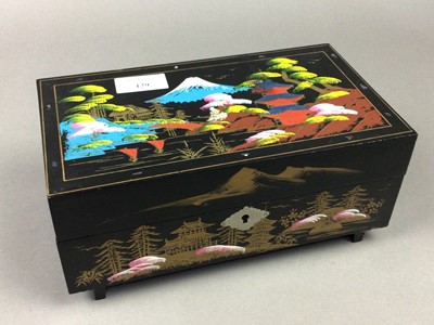 Lot 129 - SIX JEWELLERY BOXES AND TWO DOLLS