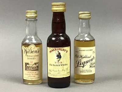 Lot 142 - 55 ASSORTED WHISKY MINIATURES - INCLUDING BLACK & WHITE 12 YEAR OLD