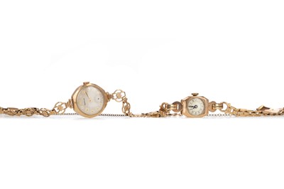 Lot 842 - TWO LADY'S NINE CARAT GOLD WRIST WATCHES