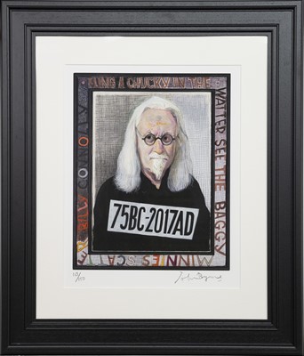 Lot 89 - THE BIG YIN 75 BC, A SIGNED LIMITED EDITION PRINT BY JOHN BYRNE