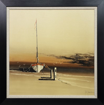 Lot 262 - DISTANT SUN, AN OIL BY JOHN HORSEWELL