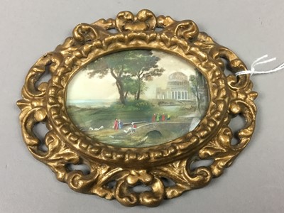 Lot 234 - A PAIR OF OVAL MINIATURE PAINTINGS ON CARD