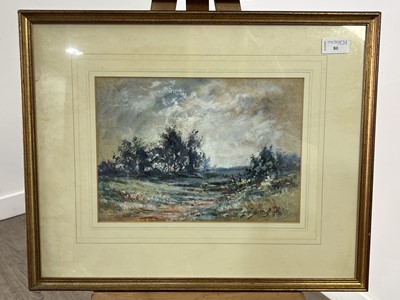 Lot 80 - LANDSCAPE, A WATERCOLOUR BY W GALLOWAY