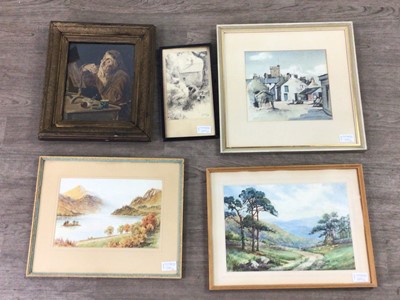 Lot 249 - A WATERCOLOUR BY JAMES CAMPBELL AND FIVE OTHER PICTURES