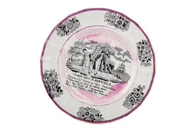 Lot 724 - THREE 19TH CENTURY SUNDERLAND LUSTRE PLATES