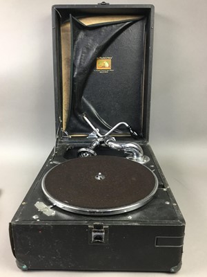 Lot 149 - AN H.M.V. PORTABLE WIND UP GRAMOPHONE