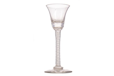 Lot 374 - AN 18TH CENTURY WINE GLASS