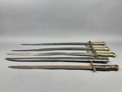Lot 19 - THREE FRENCH CHASSEPOT AND A FURTHER BAYONET