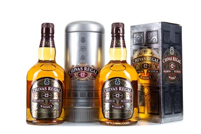 Lot 65 - 2 BOTTLES OF CHIVAS REGAL 12 YEAR OLD