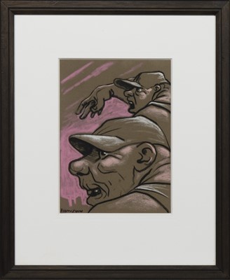 Lot 136 - THE PATRIOT, A PASTEL BY PETER HOWSON
