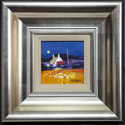 Lot 141 - THE HARVEST MOON, ISLE OF GIGHA, AN OIL BY JOLOMO