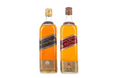 Lot 324 - JOHNNIE WALKER BLACK LABEL CIRCA 1970S AND RED LABEL CIRCA 1960S