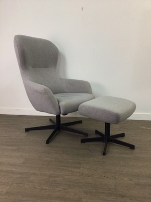 Lot 269 - A RETRO STYLE SWIVEL CHAIR AND STOOL