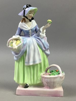 Lot 396 - A LOT OF ROYAL DOULTON FIGURES TO INCLUDE 'SPRINGFLOWERS'