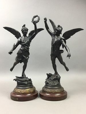 Lot 280 - A PAIR OF VICTORIAN SPELTER FIGURES
