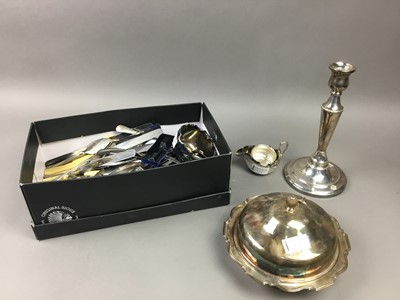Lot 319 - A LOT OF SILVER PLATED WARE AND OTHER WHITE METAL ITEMS