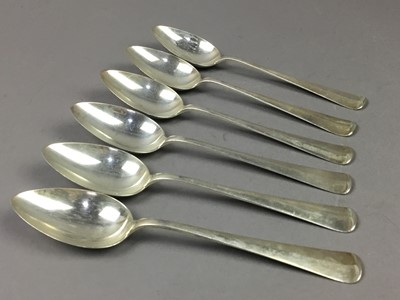 Lot 375 - A SET OF SIX DUTCH SILVER TABLE SPOONS