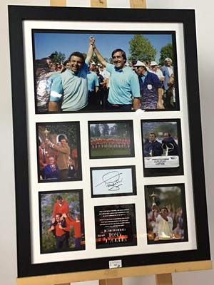Lot 385 - RYDER CUP INTEREST - COLLAGE OF TONY JACKLIN PHOTOGRAPHS AND AUTOGRAPH