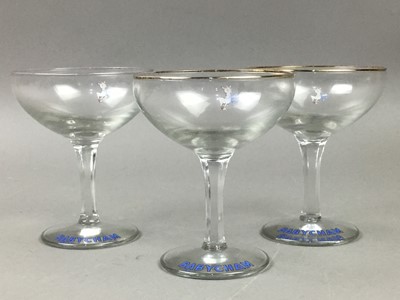 Lot 406 - A LOT OF SIX BABYCHAM GLASSES AND OTHER GLASS WARE