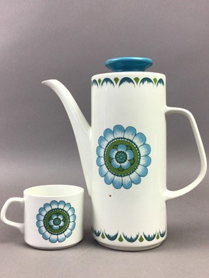 Lot 420 - A RETRO BLUE AND WHITE PART TEA SERVICE AND ANOTHER