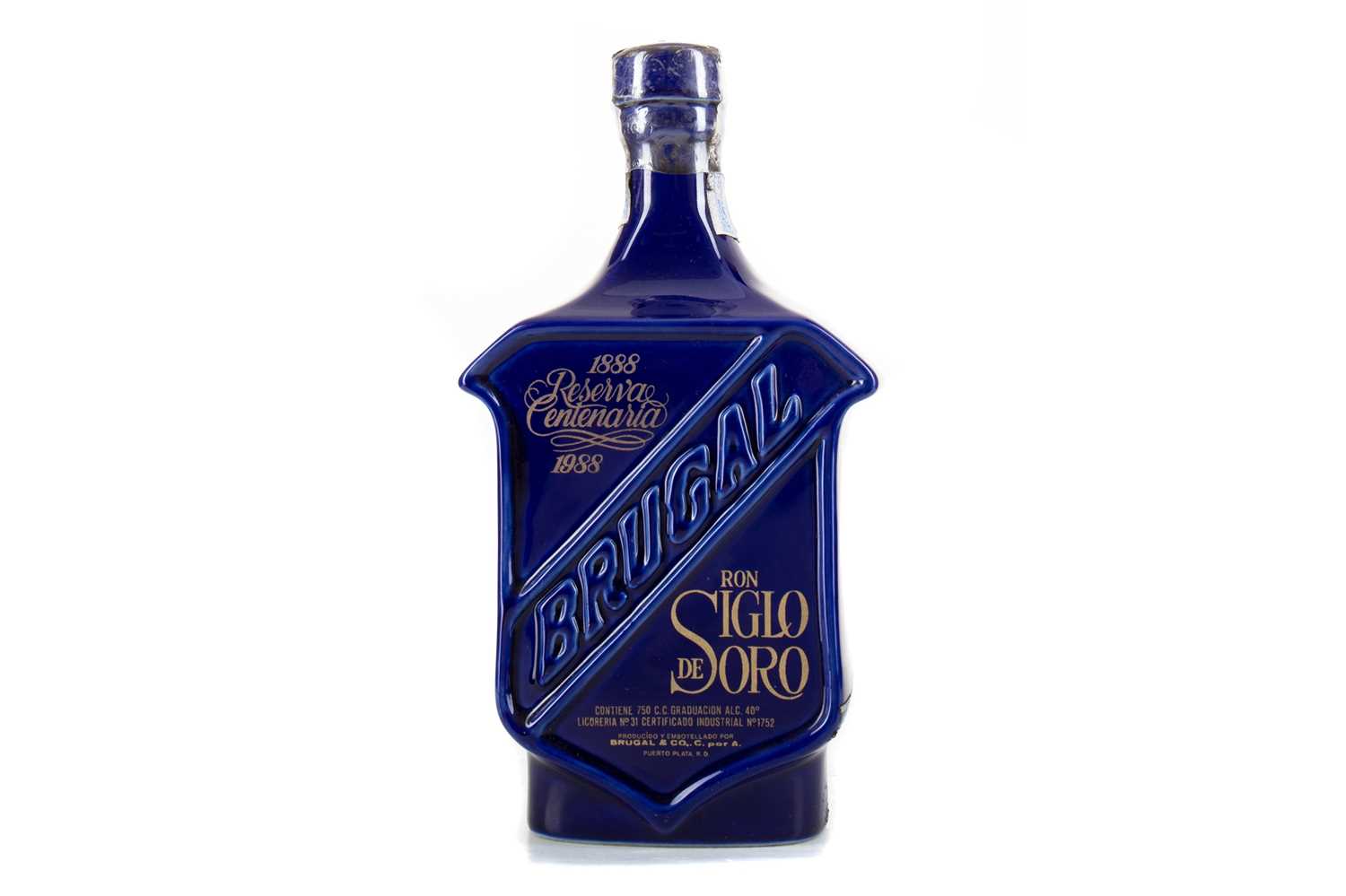 Lot 345 - BRUGAL RON SIGLO DE ORO RESERVA CENTENARIA DECANTER 75CL