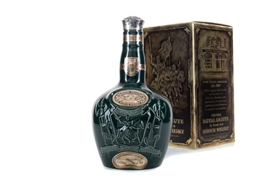 Lot 363 - CHIVAS ROYAL SALUTE 21 YEAR OLD EMERALD DECANTER 75CL