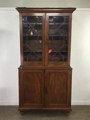 Lot 246 - A MAHOGANY  CABINET BOOKCASE