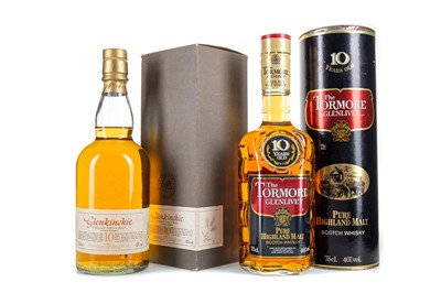 Lot 367 - TORMORE-GLENLIVET 10 YEAR OLD 75CL AND GLENKINCHIE 10 YEAR OLD 75CL