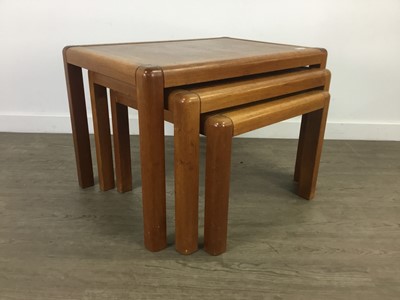 Lot 542 - DANISH TEAK NEST OF THREE TABLES