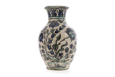 Lot 1246 - AN IZNIK-TYPE POTTERY VASE