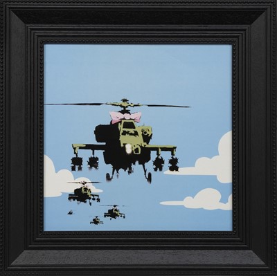 Lot 232 - DIRTY FLUNKER FLAT BEAT (HAPPY CHOPPERS), A LITHOGRAPH BY BANKSY