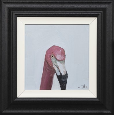 Lot 249 - FLAMINGO, AN OIL BY VIVEK MANDALIA