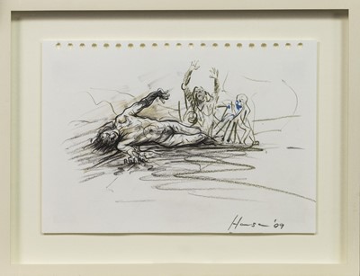 Lot 261 - MOMENT, A MIXED MEDIA BY PETER HOWSON